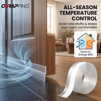 Door Draft Stopper Window Sealing Strip Seal Strip Keep Warm Dust Noise Insulation Silicone Weather Stripping for Home Doors Gap