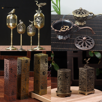 Tea House Ornaments Magpie Hollow Lamp Sandalwood Fragrance Censer Incense Holder Study Room Home Decor