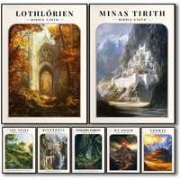 Classic Lord Of The Rings Movie Posters Science Fiction Real Of Elves Hobbit Prints Diamond Painting Wall Picture Home Room De