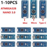 Mini / Type-C / Micro USB Nano 3.0 With the bootloader compatible Nano controller for arduino CH340 USB driver 16Mhz ATMEGA328PB
