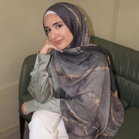 2026 Design Printed Hijabs Premium Watercolor Women Headscarf Soft Scarf Shawl Suitable For Daily Abaya Accessories Women Veil
