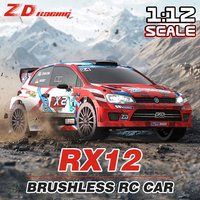 ZD Racing RC Car 1:12 Scale RX12 Brushless Car 70KM/H Car 4WD 2200mAh 350M Rally Vehicle image 4