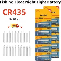 5-50PCS CR435 Luminous Electric Battery CR 435 Fishing Floats Lithium Pin Battery Tackles Night Fishing Float Fish float battery