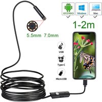 Mini Endoscope Inspection Camera 3 in 1 Micro USB/Type-C 5.5/ 7mm Inspection Camera for IOS iphone Waterproof Pipeline Borescope