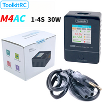 ToolkitRC M4AC 1-4S Lipo LiHV Battery Charger 30W with IPS Display XT30/ XT60 Interface for Lipo RC Racing FPV Drone Battery