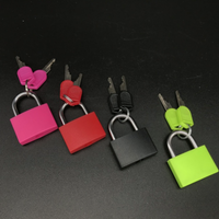 Multicolour Mini lock Schoolbag lock 22mm Theft Locks with 2 Keys Strong Steel Padlock for Suitcase Drawer Lock Luggage Case