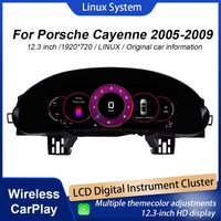 Tableau de bord numérique pour Porsche Cayenne 2005-2009, compteur de vitesse, écran HD 12.3 pouces/1920*720/iOS Carplay/Plug&Play