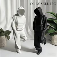 1Pc Black And White Faceless Thinker Model Collection Ornaments, Durable Plastic Decorations, Computer Desktop Decorations