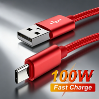 100W Fast Charging USB Type C Braided Cable For iPhone 15 16 Plus 17 Pro Max Samsung S26 Xiaomi Redmi POCO OPPO Realme VIVO iQOO