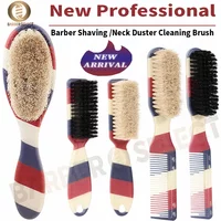 New Professional Barber Shaving Beard Brush Removal Neck Dusting Horse Hair Brushes Face Mustache Salon Cleaning Styling Tools