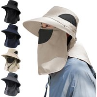 1Set Summer Sun Hats Neck Flap Fisherman Hat UV Protection Outdoor Hunting Fishing Cap For Hiking Camping Visor Bucket Hat