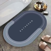 Absorbent Bath Mat Coral Velvet Bathroom Rug Fast Water Absorption Soft Comfortable Non-Slip Quick Dry Floor Mat