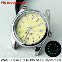 Sapphire Glass Steel Watch Case 39mm For NH35 NH38 Movement Watch Accessories Repair Parts Watch Box