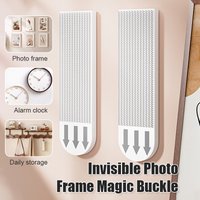 12pcs Traceless Velcro Multi-Functional Hanging Wall Hooks No-Drill DIY Stickers Used For Fixing Photo Frames Double Sided Hook