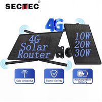 30W Solar Powered 4G SIM Card Solar Router 24/7 Outdoor Wireless WiFi Router 50M WiFi Range IP66 Waterproof 20100mAh Batteries