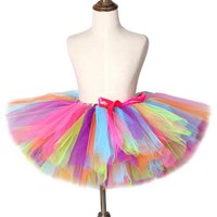 Fluffy Rainbow Tutu Skirt for Colorful Dance Ballet Tutus for Birthday Costumes Candy Princess Skirts