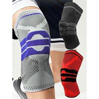 AliExpress Aolikes AOLIKES 1PCS Sports Compression Knee Support Brace Patella Protector Knitted Silicone Spring Leg Pad Cycling Running Basketball