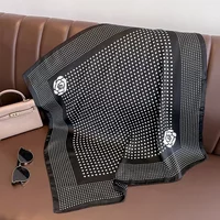2025 Spring New Luxury Design Scarf Women Loutdoor Small Headband Scarf Soft and Silky Square Hair Band Wrap Lady 70*70cm Hijab