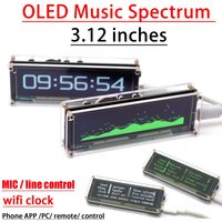 3.12Inch OLED Music Spectrum/Wifi CLOCK Display/Level Indication/Audio Rhythm Analyzer VU Meter + Remote Control DC 5V-12V CAR
