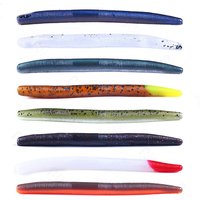 10pcs Fishing Lures Soft Lure Artificial Silicone Bait Trout Worm Swimbait Fishing Tackle 11.5cm 5.5g Silicone Earthworm Fishing