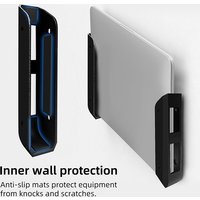 【Y】Creative Wall & under Desk Laptop Mount Holder Easy Install Enhanced Stability Protection Pads Bracket Support Stand