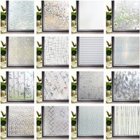 Rainbow Window Film Privacy Static Cling Non-Adhesive Stained Glass Vinyl 3D Decals for Home Heat Control Anti UV Window Sticker