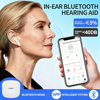 Hearing Aid 16 Channel In Ear Digital Bluetooth Rechargeable App Self Fitting Noise Cancelling For Seniors Tv Watching Calls
