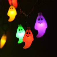 2026 LED Ghost Light String Halloween Funny Decorative Hanging Light 20LED Battery Small Lantern, Garden Decorative Light String