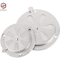Stainless steel 95/125mm Adjustable Air Vent Grille Round Ducting Ventilation Grilles Cover BBQ Grill Smoker Exhaust Vent Stove