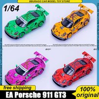 Pre-Sale Eowen Art Ea 1:64 Porsche 911 Gt3 Diecast Model Dinosaur Themed Livery Collectible Race Car Ornaments Toys Gifts Kids