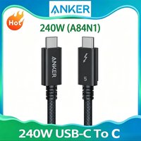Anker A84N1 Thunderbolt 5 Cable 240W Fast Charging 80Gbps Data Transfer USB4 Type C Cord For Laptop Monitor