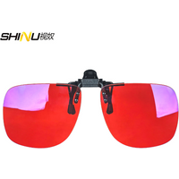 Red Lens Clip on Better Sleep Black Lenses Polarized Sunglasses Clip On Big Size Square Shape Orange Lens Yellow Driving Lenses