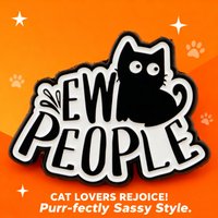 Cute Black Cat Enamel Pin Badge Brooch for Clothes Hat Backpack Lapel Cosplay Accessories Funny EW PEOPLE Gifts Toys Novelty