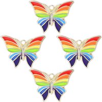 10Pcs/Lot Multicolor Y2K Styles Animal Insect Butterfly Charms Pendant подвески For Diy Necklaces Earrings Jewelry Wholesale