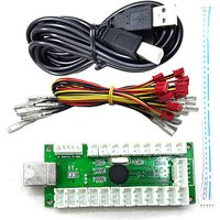 5V Arcade Joystick Controller with LED Light Zero Delay USB Encoder Board Push Button for PC PS3 Raspberry Pi - Gaming Handle