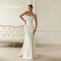 Elegant Pleat Strapless Mermaid Wedding Dress Women 2026 Sleeveless Lace-up Backless Bridal Gown Vestidos De Novia Customized