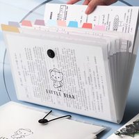 8/12 A4 File Accordion Folder Organizer Transparent A4 Document Bag Test Paper Storage Waterproof Folder for School Office