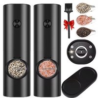 Rechargeable Electric Pepper Grinder Salt And Pepper Mills With LED Light Adjustable Coarseness Mills USB Charging Spice Grinde