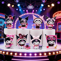 8pcs/set Sanrio Kuromi Sparkling Idol Series Cartoon Cute Figure Toys Creative Statue Model Ornament Surprise/New Year gift