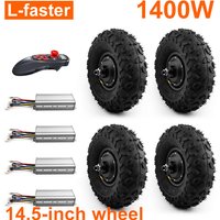 L-faster 4X4 4WD Adults Desert beach Electric ATV Trolley Cart Vehicle Scooter 1400W Brushless Hub Motor 14.5 Inch Wheels Kit