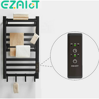 Electric Bathroom Towel Rack Timer Thermostat Smart Switch Heater for Towel Rail Black,Silver,White Bath Towel Dryer