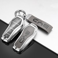 Alloy Car Key Case Cover For BYD Qin Plusdmi Atto 3 Han EV Dolphin Song PRO Tang DM Car Accessories With Leather Rope Keychain