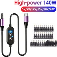 USB Power Boost Line 5V to DC9 V/28V Boost Converter Line Adjustable Multifunctional Conversion Line