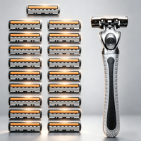 Handle Manual Profession Face Care Beard 3-Layers Blade Safety Raze And Shaving Razor Stand Shaver For Man
