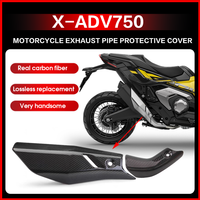 Passend für Honda X-ADV 750 Adv750 XADV750 Original Auspuffrohr-Außenabdeckung Kohlefaser-Mittelteil-Schutzabdeckung
