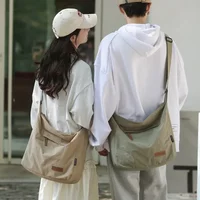 Japanese Women Men Shoulder Crossbody Bag Large Canvas Messenger Bags for Student Book Bags Female Handbag Satchels 2025