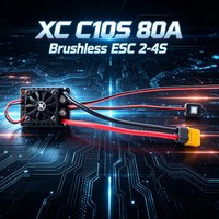 XC C10S 80A Brushless ESC 2-4S LiPo Battery for 1/10 RC Model Car Truck Buggy On-Road Racing upgrade Accessories