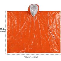 Disposable Waterproof Warm Poncho Blanket, Aluminum Film Thermal Insulation Rainwear, Lightweight Emergency Survival Gear for Ou