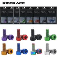 M5X12mm Bike Bottle Cages Bolts Alloy Steel Colorful Hex Head Bicycle Water Bottle Cage Screws Cycling Air Pump Fixed Bolts