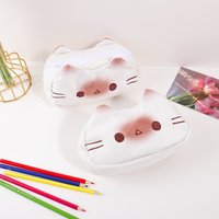 Creative Cat Bread Theme Pencil Case, Portable Student Stationery Storage Bag, Fashionable School Supplies gift for friends